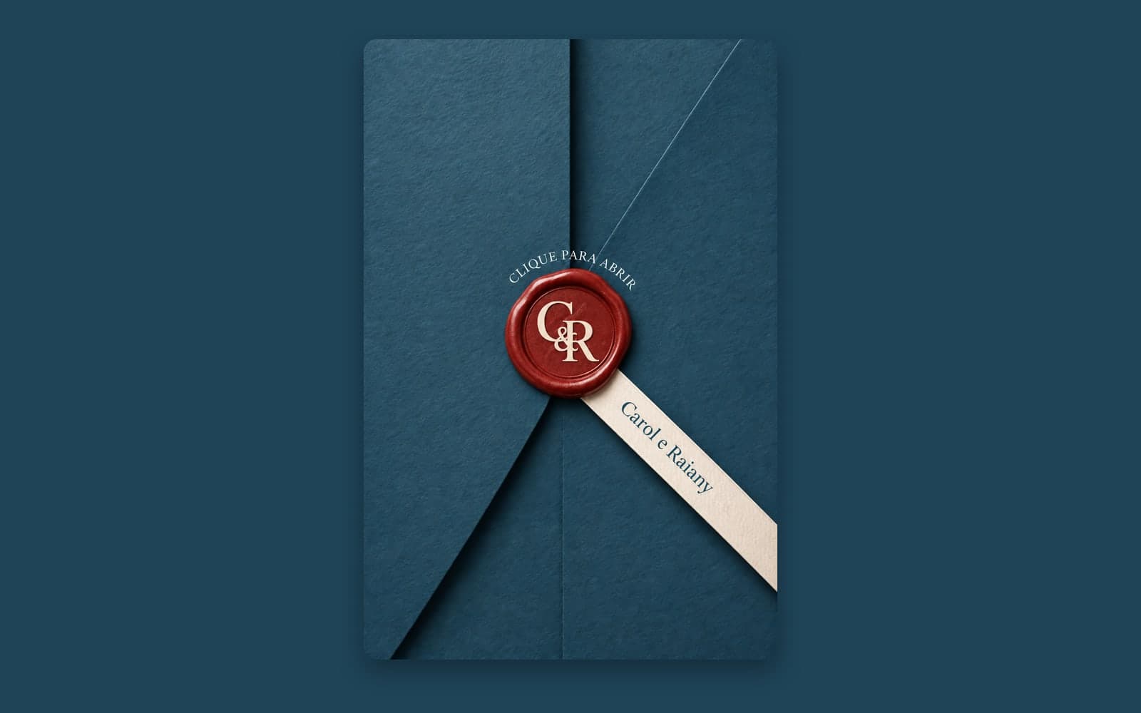 Convite de Casamento + Brand — A capa: um envelope que pede para ser aberto