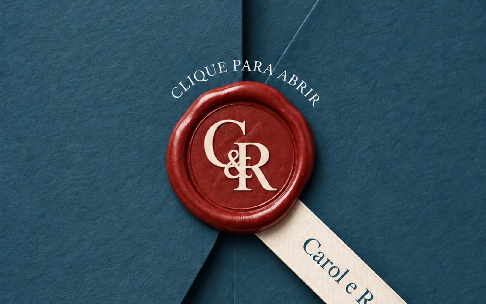 Convite de Casamento + Brand — Monograma C&R e selo de cera